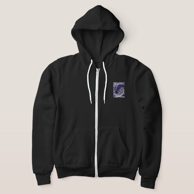 Art Print Zipped Hoodie Rettete The Whales 1973 (Ablage )