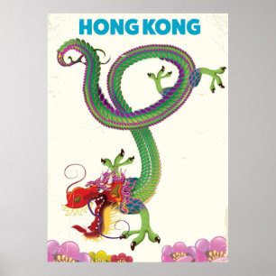 Art-Reiseplakat Hongs Kong Vintages Poster