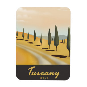 Art-Reiseplakat Toskana Italien Vintages Magnet