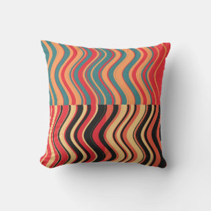 Art Retro Abstrakte Welle 2 Kissen