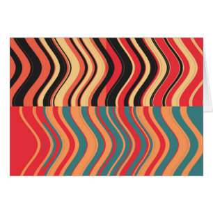 Art Retro Farbenfrohe Welle Abstrakt