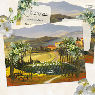 Art romantique italien Enregistrer la date Carte p