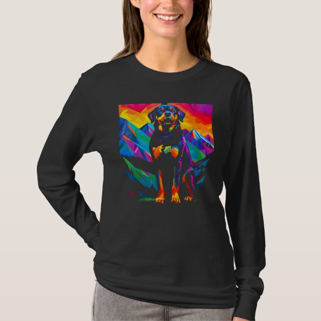 Art Rottweiler Dog T-Shirt (Vorderseite)