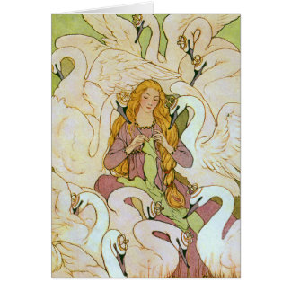 Art sauvage de cygnes par la carte d'Eleanor