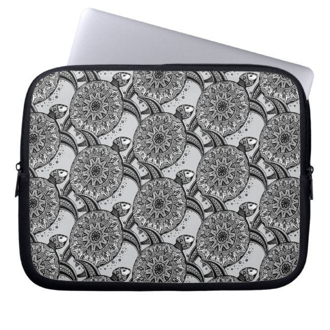 Art-Schildkröte-Muster Laptopschutzhülle (Vorderseite)