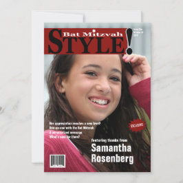 Art! Schläger Mitzvah Zeitschrift danken Ihnen Dankeskarte