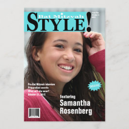 Art! Schläger Mitzvah Zeitschrift-Einladung Einladung