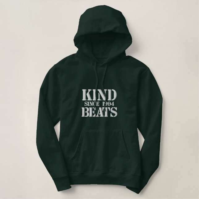Art schlägt "seit 1994" Armee Bestickter Hoodie (Design vorne)