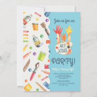 Art School Party Invitation