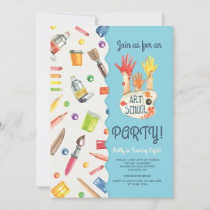 Art School Party Invitation