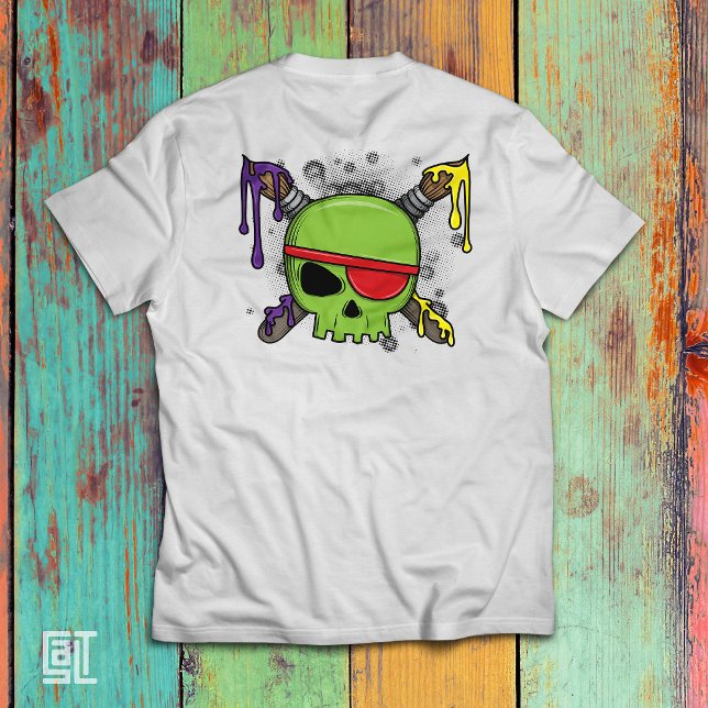Art School Skull mit Driving Paint Essential for T-Shirt (Von Creator hochgeladen)
