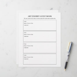 Art Show Ausstellung Gastbuchseiten