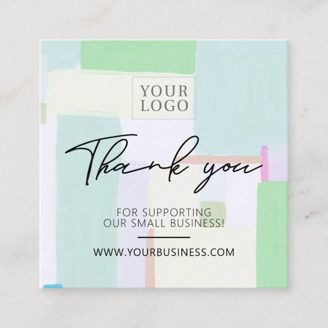 Art Simple Business Vielen Dank Einlegen Karte (Vorderseite)
