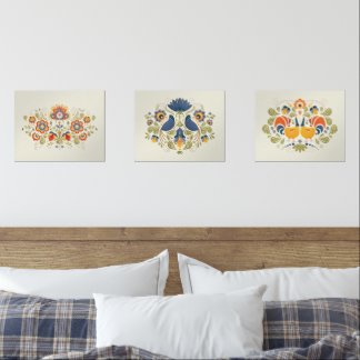 Art Simple Fleurs Folk Slaves