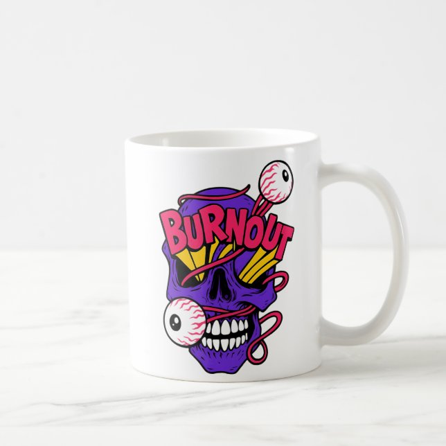 Art Skull mit Burnout Kaffeetasse (Rechts)