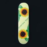 Art Sonnenblumen - Ihren Text hinzufügen / Name- Skateboard<br><div class="desc">Art Sonnenblumen - Fügen Sie Ihren Text / Name / Jahr / Zahl / Logo / Mehr - Wählen Sie / fügen Sie Ihre Lieblingsfarben Hintergrund !</div>