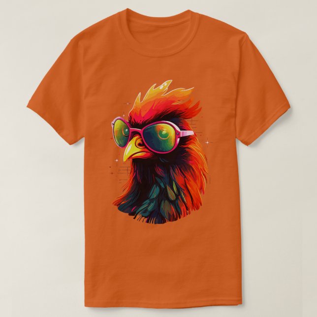 Art Sonnenbrille Hühnergeschenke Funny Chicken 2 T-Shirt (Design vorne)
