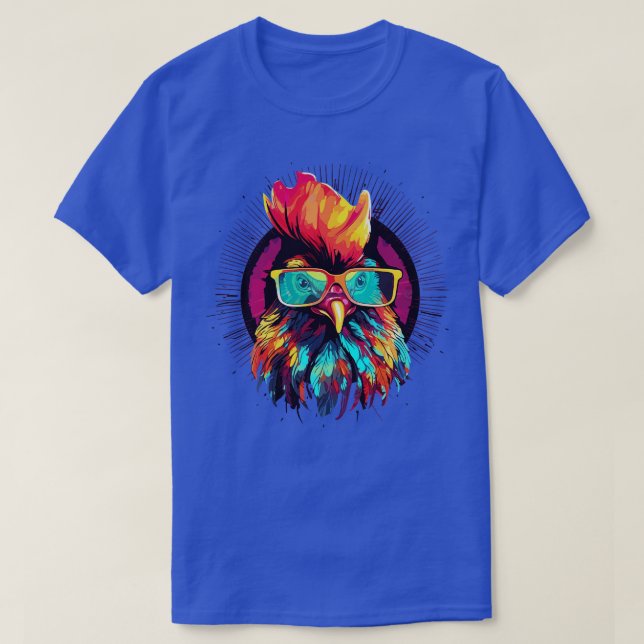 Art Sonnenbrille Hühnergeschenke Funny Chicken T-Shirt (Design vorne)