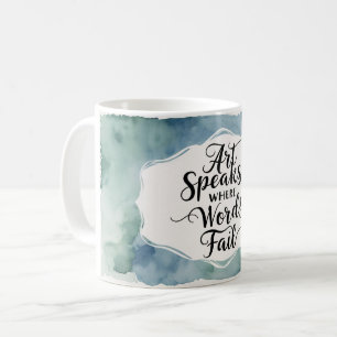 Art Speaks, bei denen Wörter 3 Versagt werden Kaffeetasse