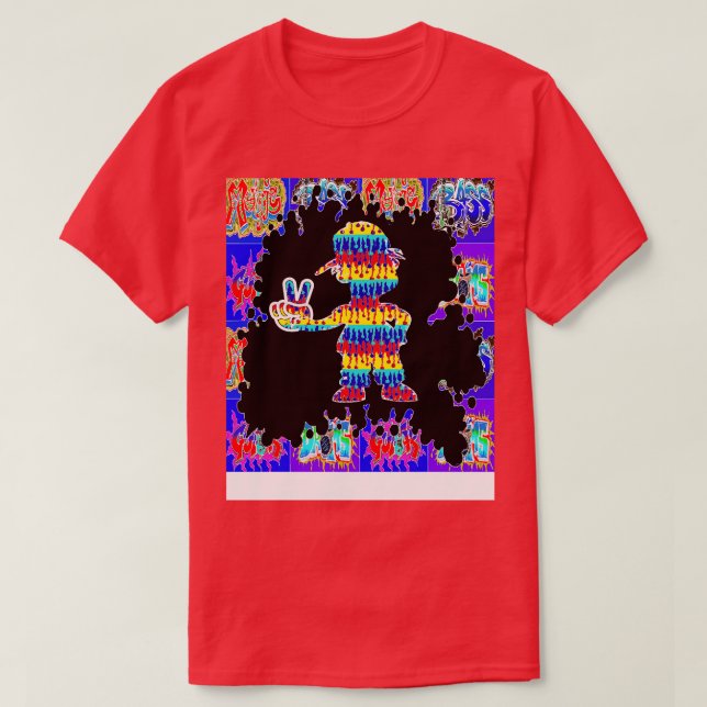 Art Sticker Tropfen Graffiti Rap Boy T-Shirt (Design vorne)