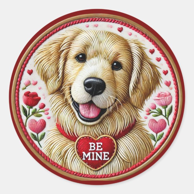 Art Sticker Valentine Retriever (Devant)