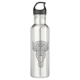 Art-Stier-Kopf Edelstahlflasche