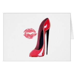 Art stylet rouge de chaussure et de baiser