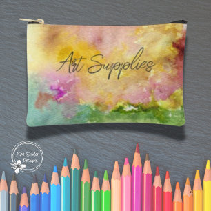 "Art Supplements" mit Abstraktem Aquarellhintergru Zubehörtasche