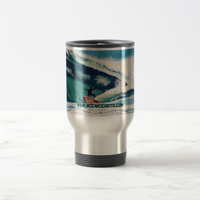 Art surfant de tasse de voyage de ressac de tour (Centre)