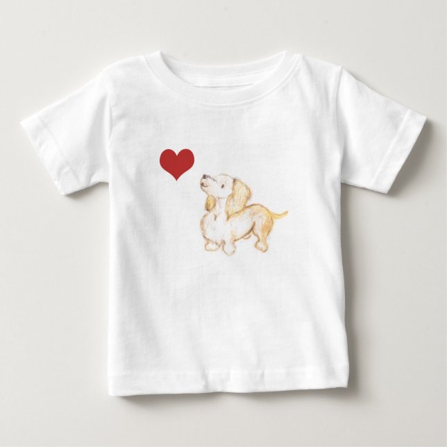 "Art T-shirt de childs de teckel d'amour par (Devant)