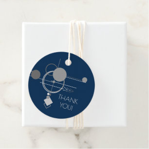 Art Tattoos Line Abstrakt Navy Blue Dark Gray Geschenkanhänger