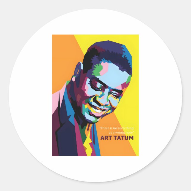 Art Tatum Runder Aufkleber (Vorderseite)