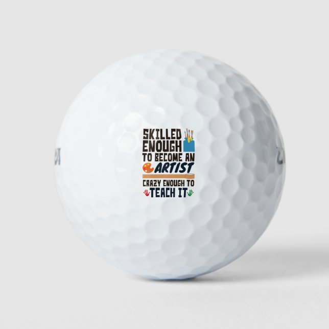 Art Teacher Funny Skills Crazy Golfball (Vorderseite)