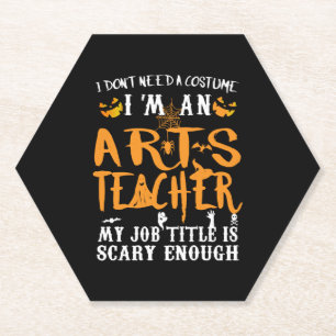 Art Teacher Halloween Funny Kostüm Untersetzer