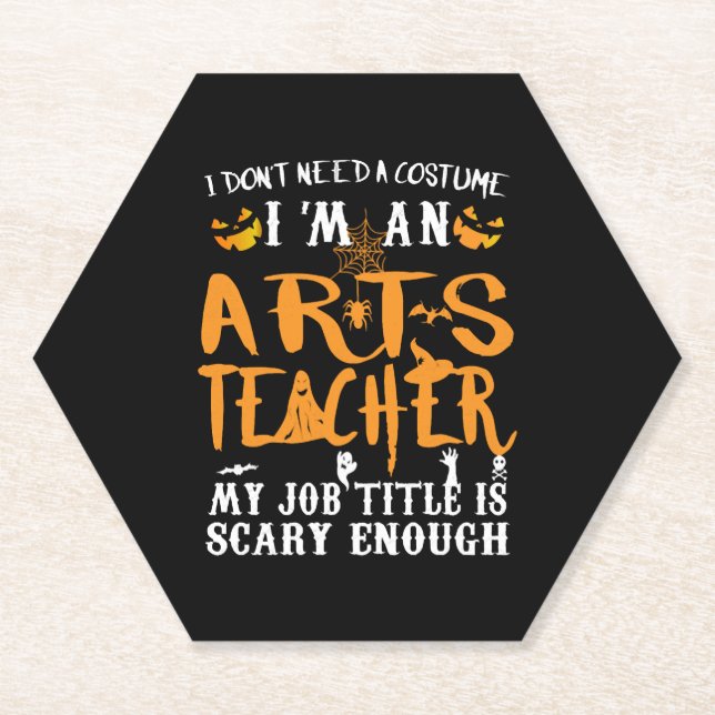 Art Teacher Halloween Funny Kostüm Untersetzer (Vorderseite)