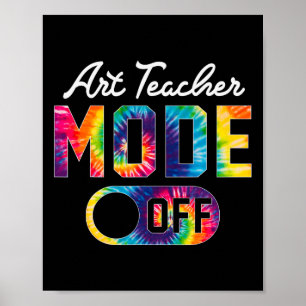 Art Teacher Mode of Happy Last Day School Krawatte Poster