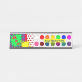 Art Teacher, Pop Art, Ihren Namen hinzufügen Schreibtischnamensplakette
