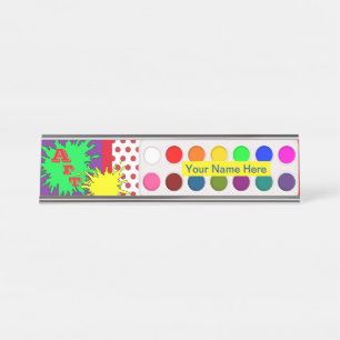 Art Teacher, Pop Art, Ihren Namen hinzufügen Schreibtischnamensplakette
