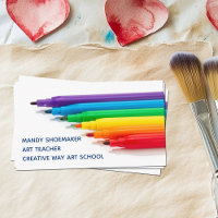 Art Teacher Rainbow Markers Artist Zeichnend Studi