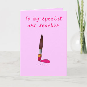 Art Teacher Vielen Dank an Paintbrush Dankeskarte