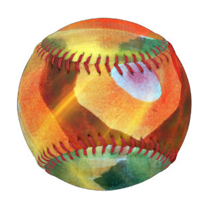 Art Textur abstraktes Wasser grün, orange, Kreis Baseball