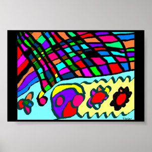 Art ultra abstrait sur affiche noire