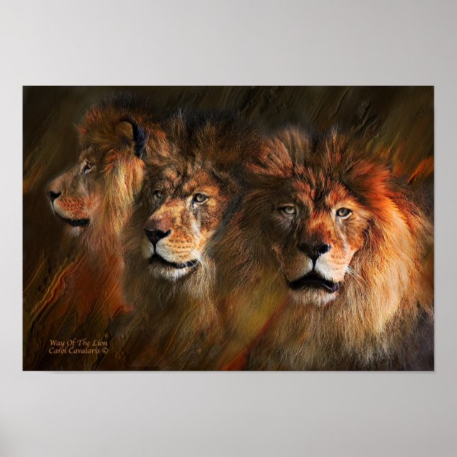 Art und Weise des Lion Art Poster/Print Poster (Vorne)