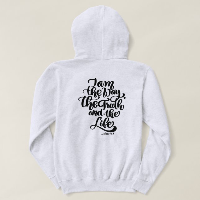 Art und Weise des wahren Lebens Hoodie (Design Rückseite)