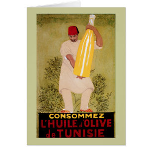 Art vintage d'annonce de nourriture d'huile