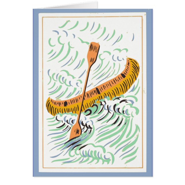 Art vintage de canoë (Devant)