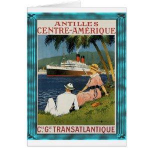 Art vintage de croisière des Antilles