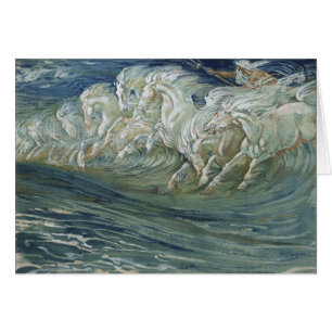 Art vintage - les chevaux de Neptune,