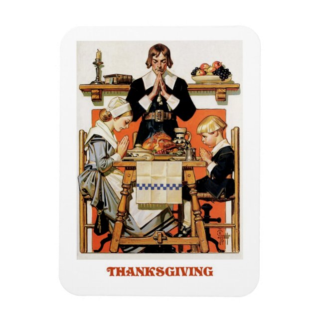 Art vintage Thanksgiving Magnets cadeaux (Vertical)