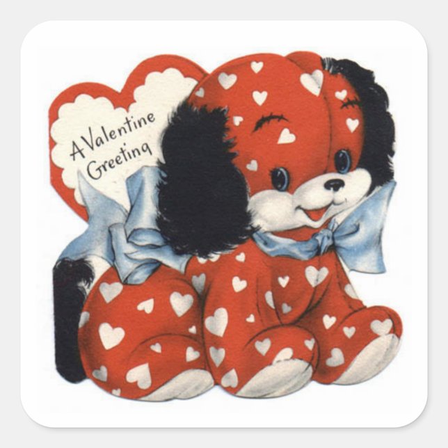 Art vintage Valentine's Day sticker (Devant)